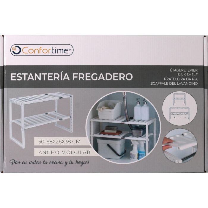 Estantería para Fregadero Confortime 50-68 x 26 x 38 cm (6 Unidades) 1