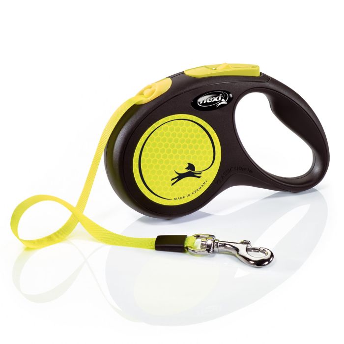 Flexi Correa Retráctil New Classic Reflectante Neón Talla S (hasta 15kg) de Cinta 5 Metros para Perros 3 Flexi Correa Retráctil New Classic Reflectante Neón Talla S (hasta 15kg) de Cinta 5 Metros para Perros 3