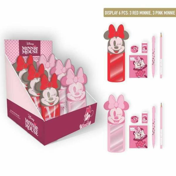 Estuche Escolar con Accesorios Minnie Mouse Rojo 6 Piezas 2 Estuche Escolar con Accesorios Minnie Mouse Rojo 6 Piezas 2