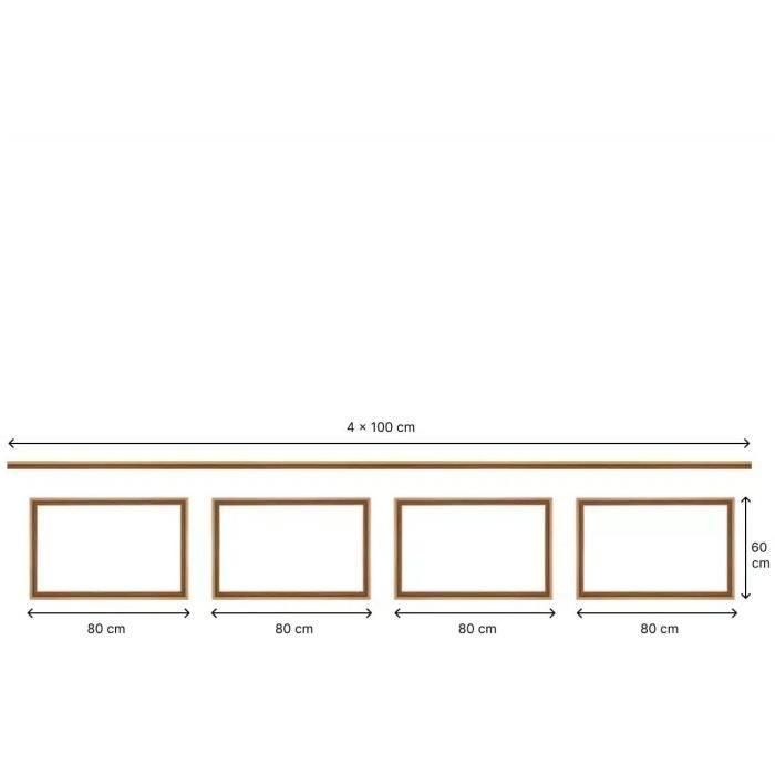 Kit de moldura para sótano 4m - NORDLINGER PRO - Moldura de pared - FSC 100% - Añade carácter a la pared 1