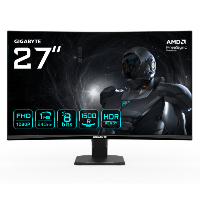 GIGABYTE GS27FC2 Monitor Gaming Curvo 27" FHD 240Hz 1ms VA HDR Ready 1500R