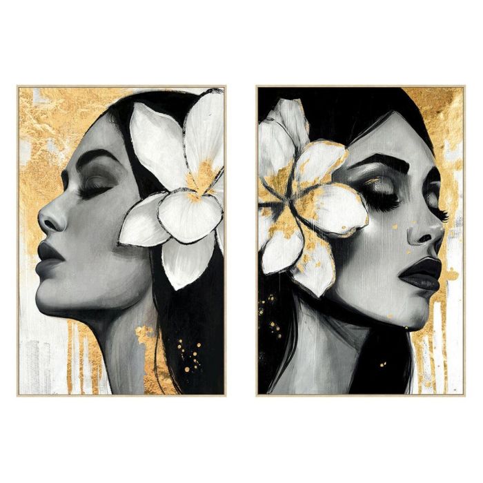 Cuadro Glam DKD Home Decor Dorado Negro 4.5 x 123 x 83 cm (2 Unidades) Cuadro Glam DKD Home Decor Dorado Negro 4.5 x 123 x 83 cm (2 Unidades)