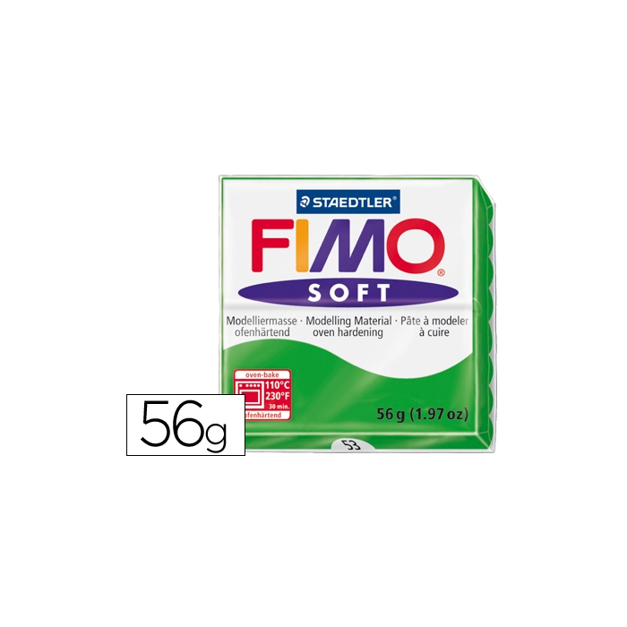 Staedtler Pasta de modelar Fimo Soft 57 gr Verde Tropical blanda y suave 0 Staedtler Pasta de modelar Fimo Soft 57 gr Verde Tropical blanda y suave 0