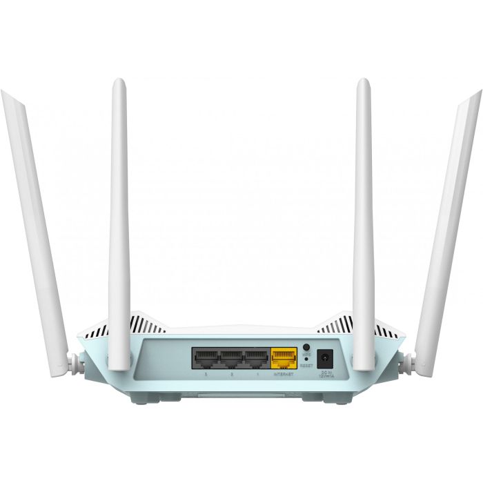 D-Link R15 Router Wi-Fi 6 AX1500 con IA Asistencia, Compatible Mesh, Controles Parentales, Puertos Gigabit para 4K y VR 3