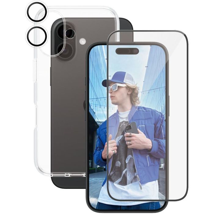 PanzerGlass CARE Flagship 3-in-1 Protector de Pantalla para iPhone 16