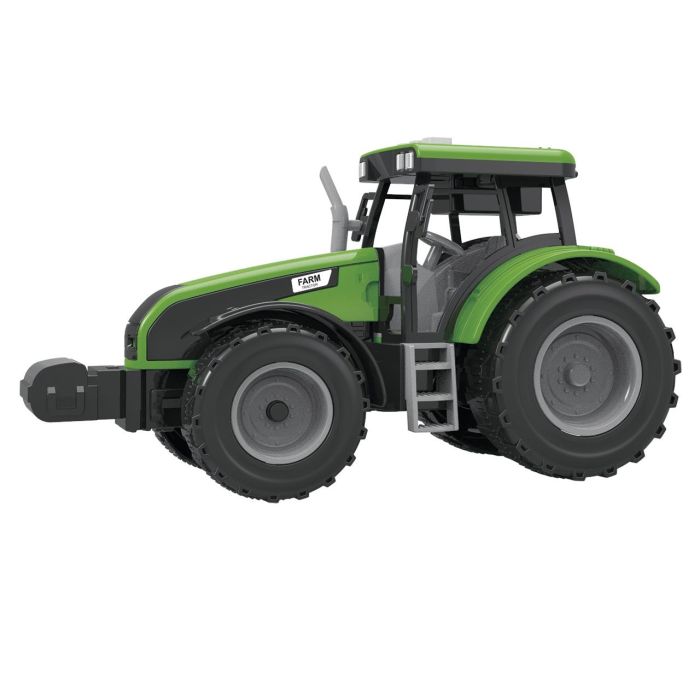 Tractor Verde Con Remolque 1:32. Friccion, Luz Y Sonid T0105 1