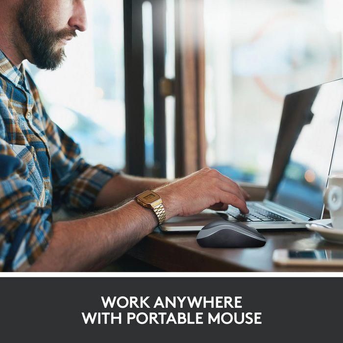Logitech Wireless Mouse M185, RF Wireless, Alkaline, Grey 7 Logitech Wireless Mouse M185, RF Wireless, Alkaline, Grey 7