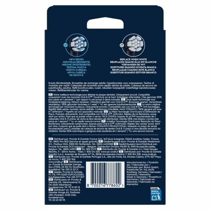 Oral-B Cepillos Recambios iO Gentle Care Pack de 8 Negro 13