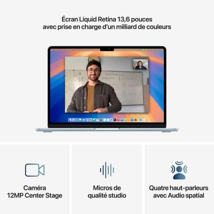 Apple - MacBook Air M4 de 13,6" (2025) - 24 GB de RAM - 512 GB de almacenamiento - CPU de 10 núcleos - GPU de 10 núcleos - Azul cielo 2 Apple - MacBook Air M4 de 13,6" (2025) - 24 GB de RAM - 512 GB de almacenamiento - CPU de 10 núcleos - GPU de 10 núcleos - Azul cielo 2
