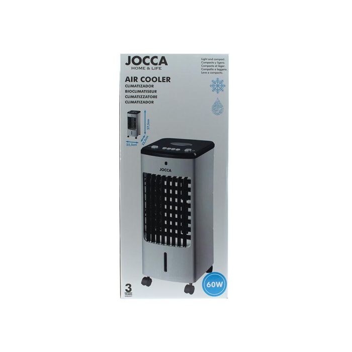 Climatizador Humidificador Frio Jocca 3 Velocidades Y 3 Modos Auto Ajuste Aspas Deposito 3 L 600x260x280 mm 6