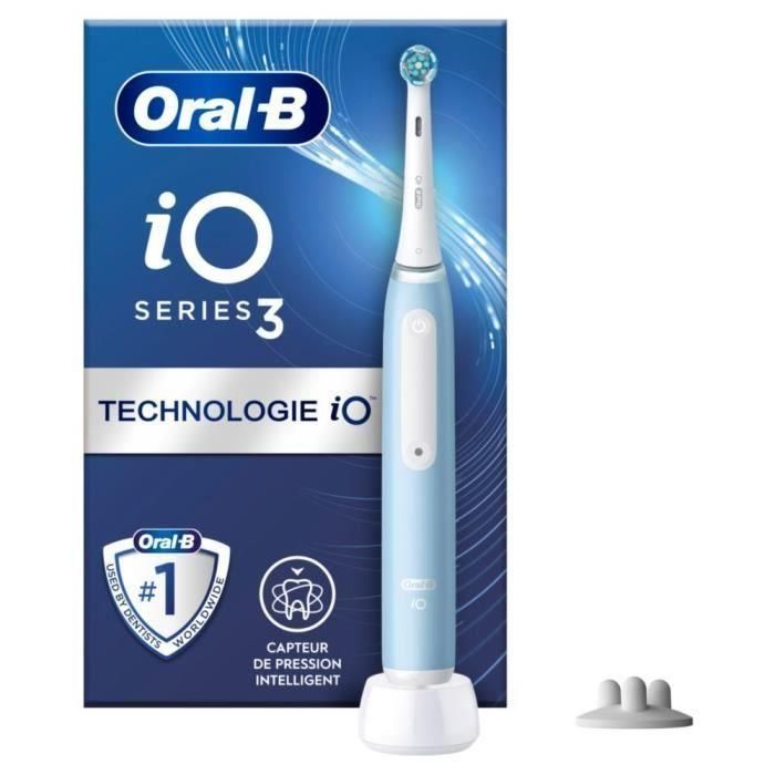 Oral-B iO3s Cepillo de dientes eléctrico - Azul - Conexión Bluetooth, 2 cabezales, 1 estuche de viaje Oral-B iO3s Cepillo de dientes eléctrico - Azul - Conexión Bluetooth, 2 cabezales, 1 estuche de viaje