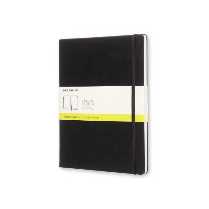 Cuaderno Moleskine Clasico Tapa Dura 19X25 192H 70Gr. Lisa Con Goma Negra