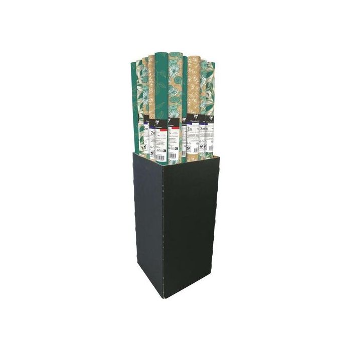 Papel De Regalo Rollo Clairefontaine 0,7X2 M (Caja De 30) 70G Kraft Todo Año My Jardin