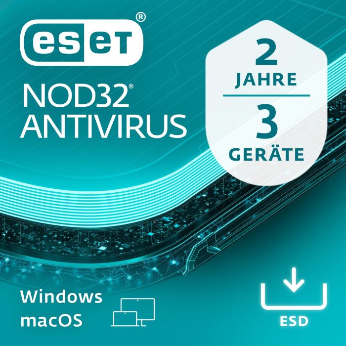 ESET NOD32 Anti-Virus - 3 Usuarios, 2 Años - Licencia Digital ESD