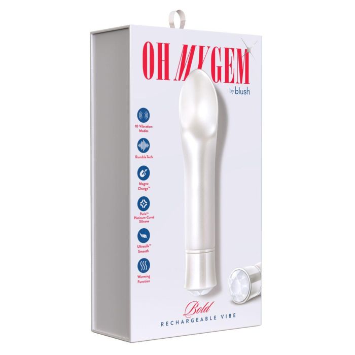 Mini Vibrador Blush Oh My Gem Bold Diamond Plateado 1 Mini Vibrador Blush Oh My Gem Bold Diamond Plateado 1