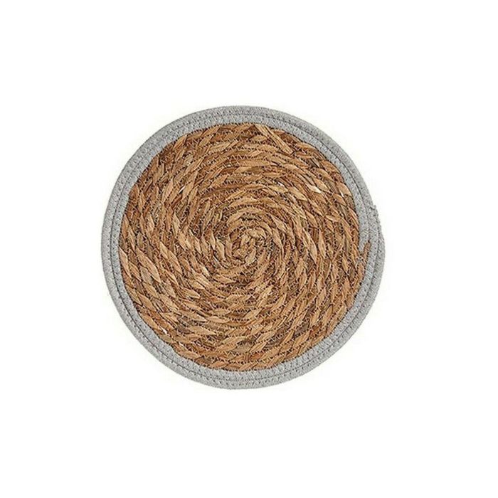 Salvamantel Ø 30 cm Natural Gris Fibra natural (48 Unidades) 1