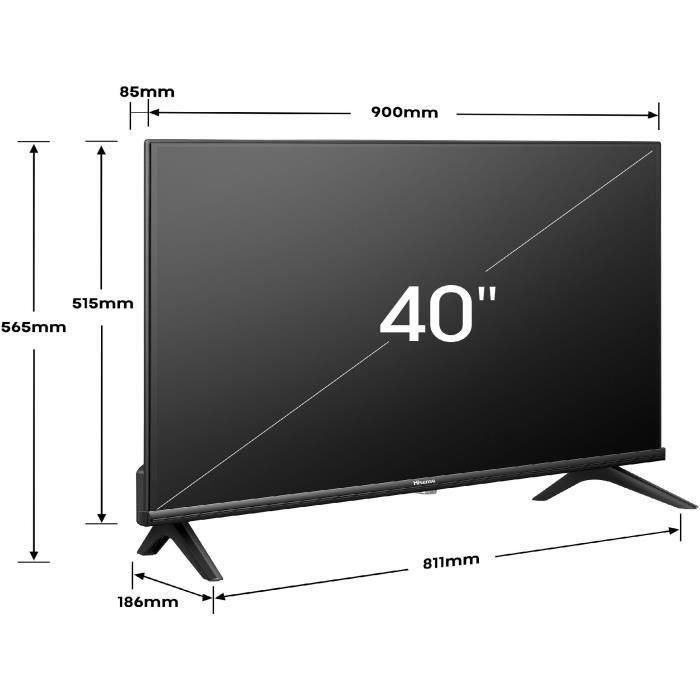 Hisense 40A4N Televisor Smart TV 40" Full HD 1080p LED Plana con Sistema VIDAA, Wi-Fi y Conexión Ethernet, Negro 4 Hisense 40A4N Televisor Smart TV 40" Full HD 1080p LED Plana con Sistema VIDAA, Wi-Fi y Conexión Ethernet, Negro 4
