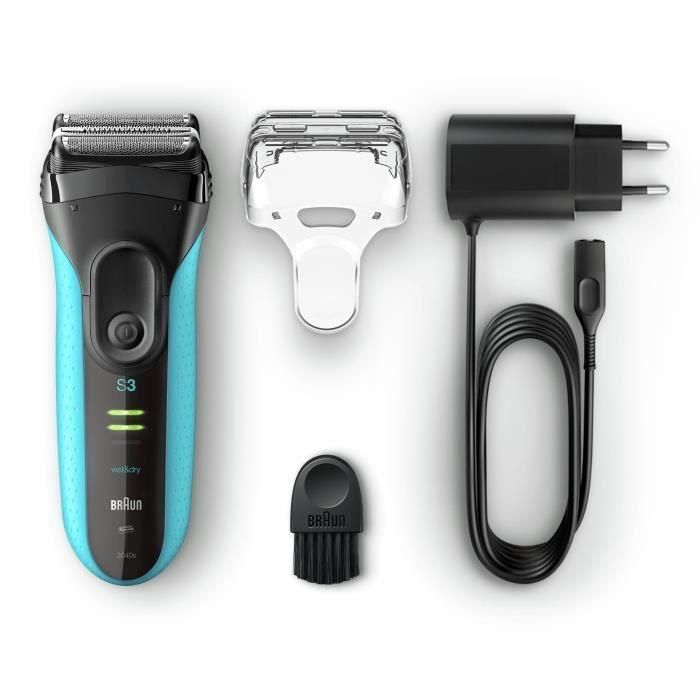 Braun 3040s Afeitadora Eléctrica Recargable Húmeda y Seca Series 3 ProSkin con MicroGrip para Afeitado Rápido y Suave Azul 1 Braun 3040s Afeitadora Eléctrica Recargable Húmeda y Seca Series 3 ProSkin con MicroGrip para Afeitado Rápido y Suave Azul 1