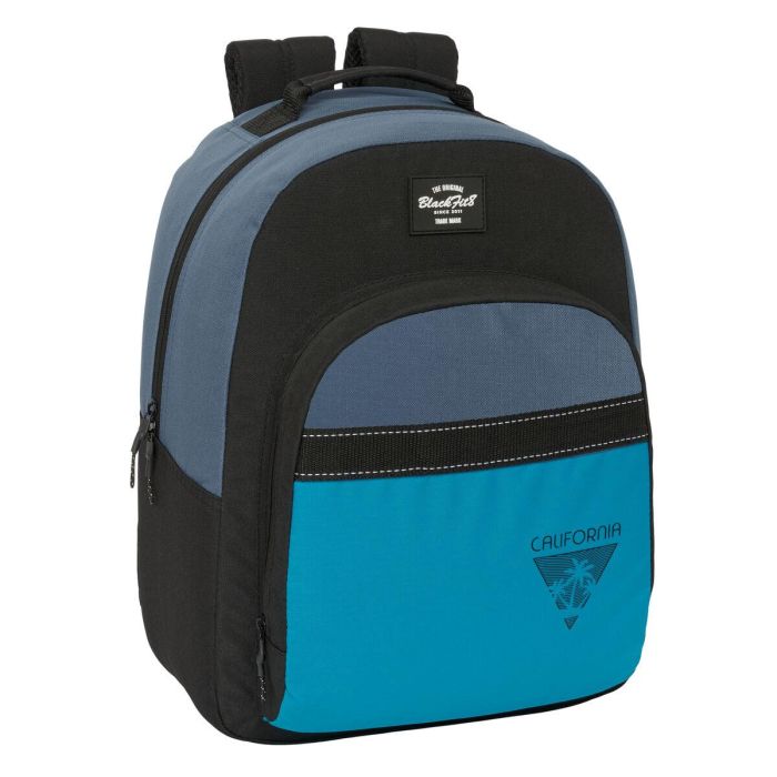 Mochila Escolar BlackFit8 California Azul Negro 32 x 42 x 15 cm