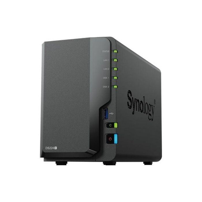 NAS Synology Diskstation DS224+/ 2 Bahías 3.5"- 2.5"/ 2GB DDR4/ Formato Torre NAS Synology Diskstation DS224+/ 2 Bahías 3.5"- 2.5"/ 2GB DDR4/ Formato Torre