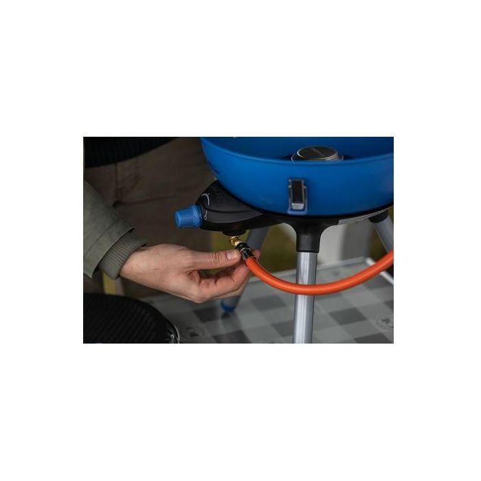 Campingaz Party Grill 400 Caravan - Parrilla de Gas Portátil para Camping y Exterior, 2000 W, Propano/Butano, Sistema Piezo, Negro/Azul 4