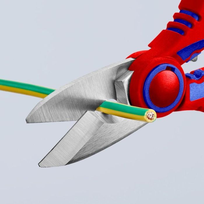 KNIPEX Elektrikerschere mit Crimpstelle 2 KNIPEX Elektrikerschere mit Crimpstelle 2