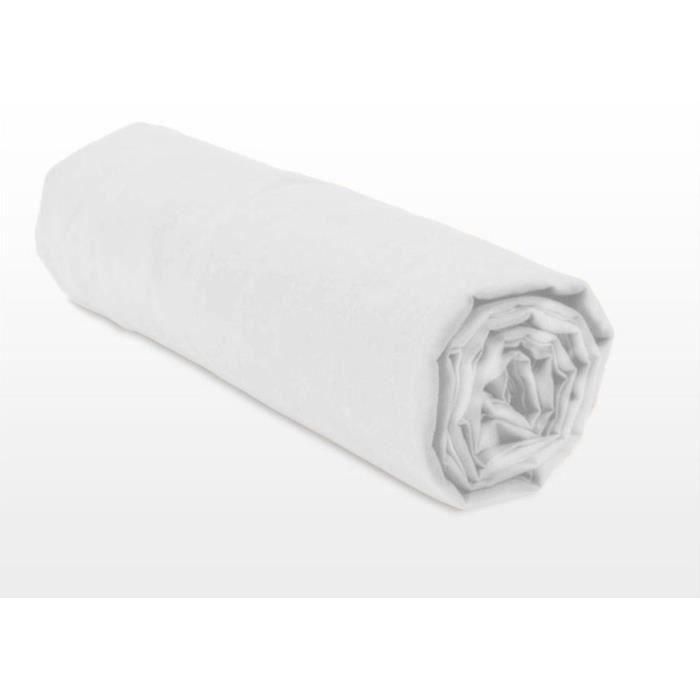 Sábana bajera ajustable - HOME LINGE PASSION - HP71760 - 90 x 190 cm + capó 30 cm - Microfibra - 82 g - BLANCO 3