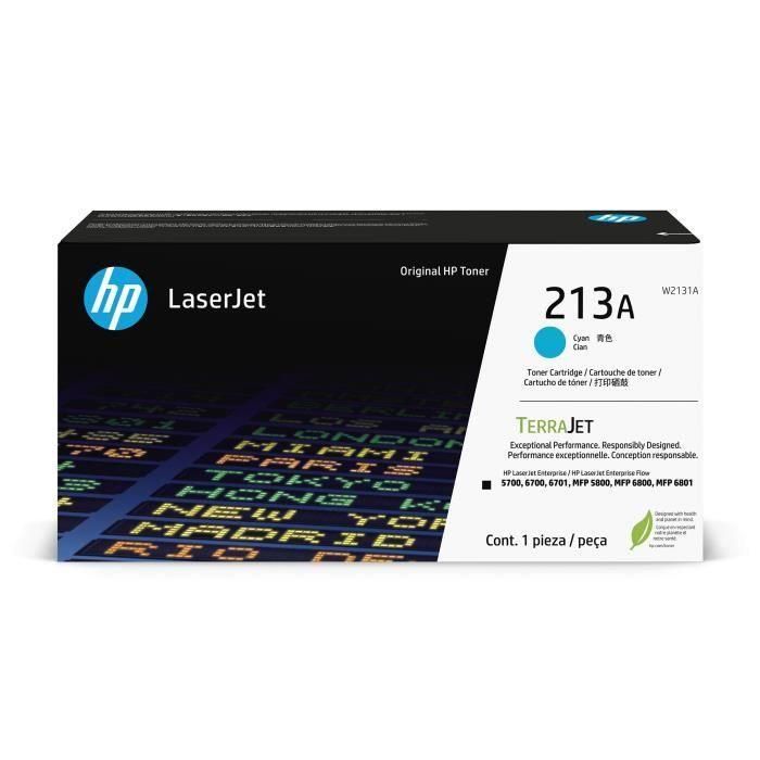 HP Cartucho de tóner Original LaserJet 213A cian