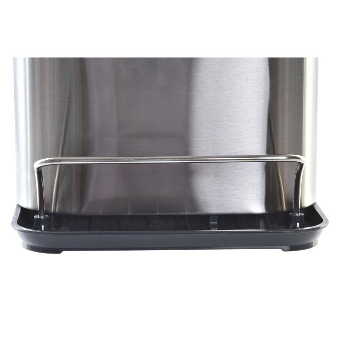 DKD Home Decor Organizador de Almacenamiento ABS Bicolor Plateado y Negro, Largo 12,3 cm, Alto 12 cm, Ancho 18 cm, Peso 1 kg 2 DKD Home Decor Organizador de Almacenamiento ABS Bicolor Plateado y Negro, Largo 12,3 cm, Alto 12 cm, Ancho 18 cm, Peso 1 kg 2