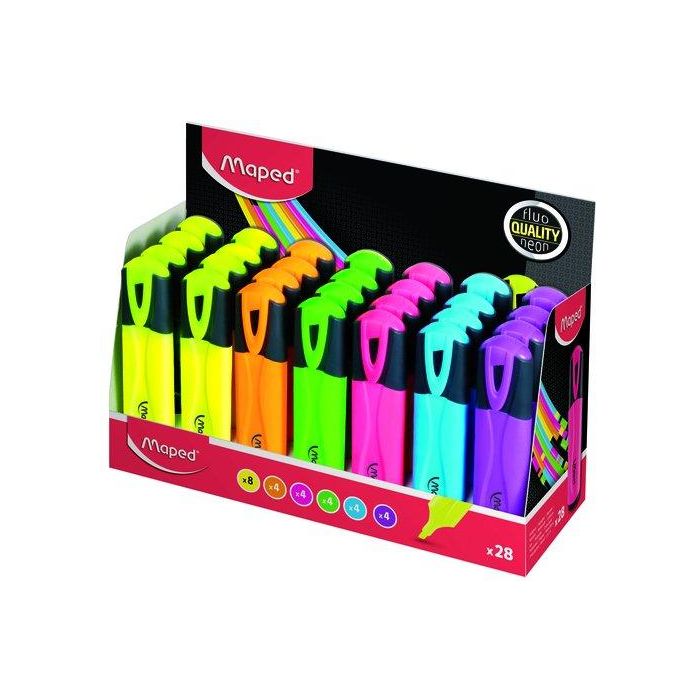 Marcador Fluor Maped Fluo Peps Classic Expositor De 28