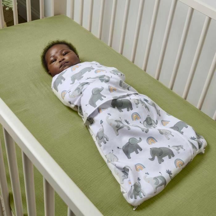 Ingenuity ING0074451999183 Saco de dormir Bebé Elefante Entretiempo TOG 1 Ajustable 3-6 meses Oeko-Tex 3
