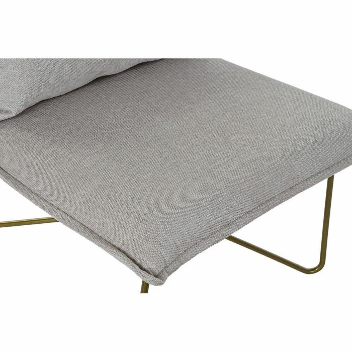 DKD Home Decor Sillón Urban Beige y Dorado, Fabricado en Poliéster y Metal, con Cojín, Medidas 78x75x66 cm, Altura Asiento 45 cm 5 DKD Home Decor Sillón Urban Beige y Dorado, Fabricado en Poliéster y Metal, con Cojín, Medidas 78x75x66 cm, Altura Asiento 45 cm 5