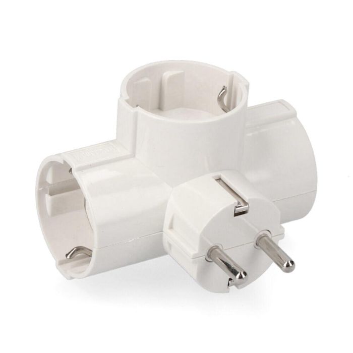 Edm Clavija triple 2p+t, 16A 250V~ entrada lateral, blanco, termoplástico 0 Edm Clavija triple 2p+t, 16A 250V~ entrada lateral, blanco, termoplástico 0
