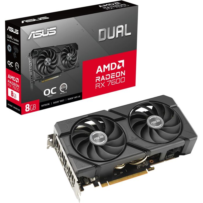 Asus 90YV0LD0-M0NA00 Tarjeta Gráfica Dual Radeon RX 7600 EVO OC Edition 8GB GDDR6 RDNA 3, 2.5 Slot, 0dB 3 Asus 90YV0LD0-M0NA00 Tarjeta Gráfica Dual Radeon RX 7600 EVO OC Edition 8GB GDDR6 RDNA 3, 2.5 Slot, 0dB 3