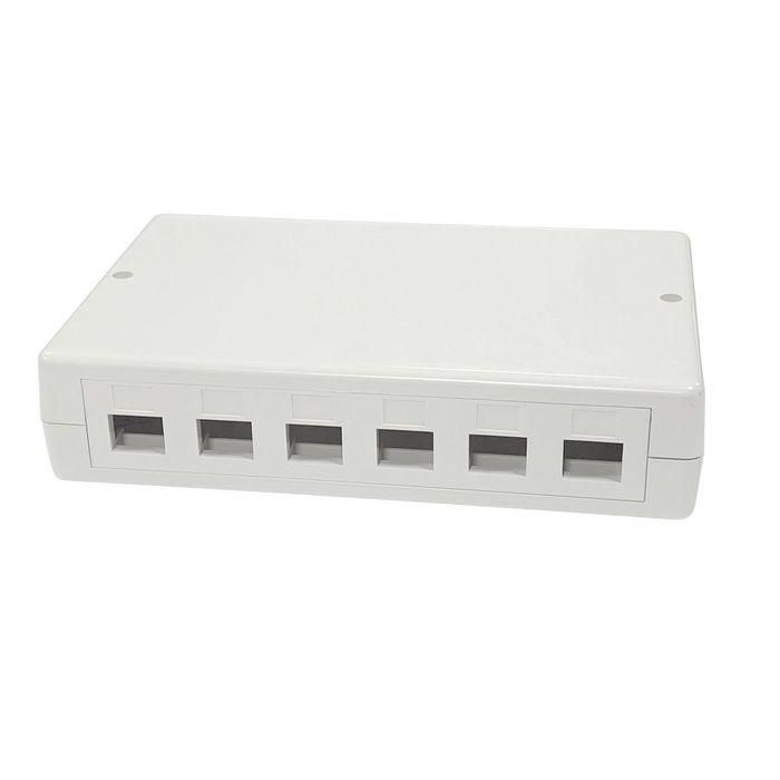 Lanview Caja de Superficie 6/12 Puertos para Conectores RJ45 Keystone Jack Panel de Parcheo para Redes Lanview Caja de Superficie 6/12 Puertos para Conectores RJ45 Keystone Jack Panel de Parcheo para Redes
