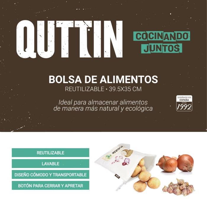 Quttin Bolsa Alimentos Reutilizable 39.5 x 35 cm (18 Unidades) 4