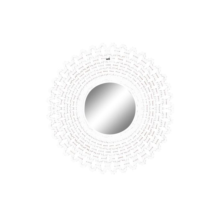 DKD Home Decor Espejo Indio Blanco 2.5 x 90 x 90 cm MDF Cristal 1 DKD Home Decor Espejo Indio Blanco 2.5 x 90 x 90 cm MDF Cristal 1