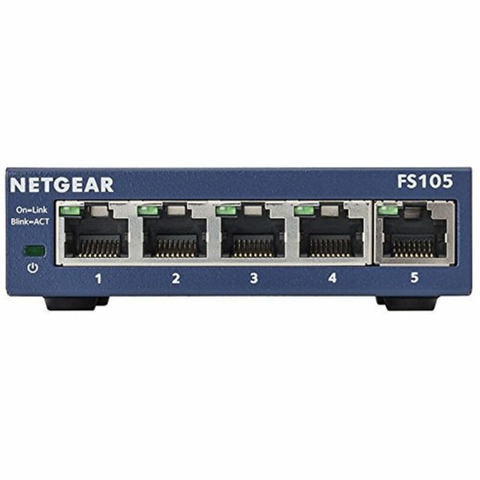 Switch de Sobremesa Netgear ProSafe FS105-300PES 5P Gigabit 2 Switch de Sobremesa Netgear ProSafe FS105-300PES 5P Gigabit 2