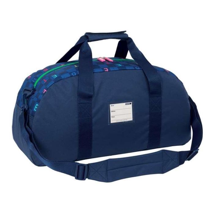 Safta Bolsa Deporte 26 L Benetton Damero, escolar, bandolera ajustable, bolsillo frontal con cremallera 1