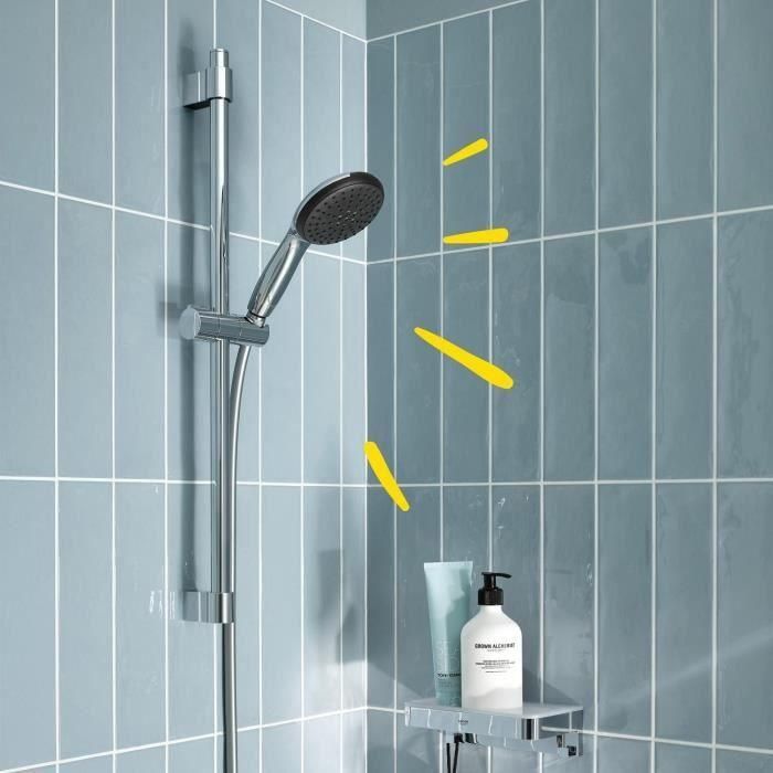 Grohe 26951001 Set de Ducha Vitalio Start 110 con Rociador de 2 Chorros, Barra 60 cm y Flexo, Ahorro de Agua, Cromo 1