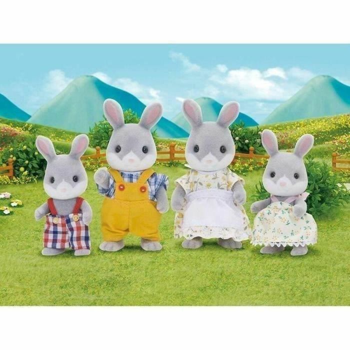 Sylvanian Families 3134 Familia Conejo Gris: Set Completo con 4 Figuras (Papá, Mamá, Niña y Niño) para Niñas de 4 Años en Adelante 1
