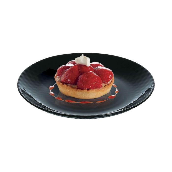 Plato de Postre Luminarc Pampille Negro Vidrio (19 cm) (24 Unidades) 3