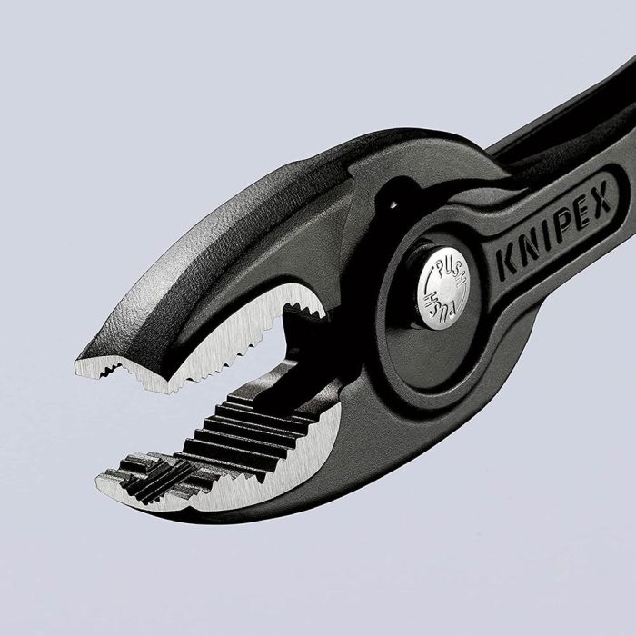 Knipex Alicate de agarre twingrip frontal ajustable 200 mm, 8201200, agarre frontal y lateral, 5 posiciones de ajuste 6 Knipex Alicate de agarre twingrip frontal ajustable 200 mm, 8201200, agarre frontal y lateral, 5 posiciones de ajuste 6
