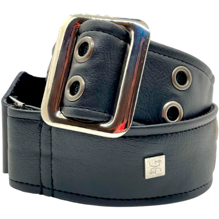 GETM Correa Guitarra Bajo My Piccadilly Pewter - Polipiel, Nylon, Piel - Negra - Ajustable hasta 165cm 1