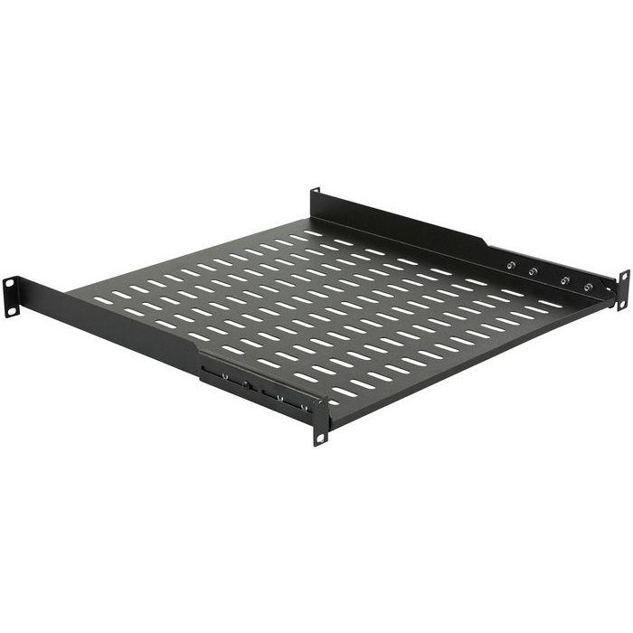 Lanview Logon RAS405BL Bandeja de Rack 1U 19" 4 Puntos, Profundidad 450mm, Carga 50kg, Negra