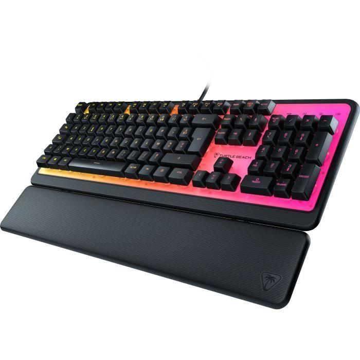 Teclado para juegos - Turtle Beach Magma - Membrana RGB - Negro, teclas silenciosas, AIMO RGB 1