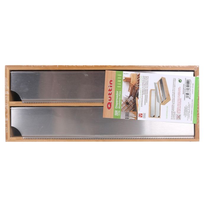 Quttin Dispensador Bambu Alum-Film 33.7 x 13.7 x 5.5 cm (12 Unidades)