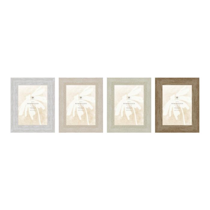 Marco Foto 15X20 Scandi DKD Home Decor Beige Blanco 2 x 26 x 21 cm (4 Unidades)