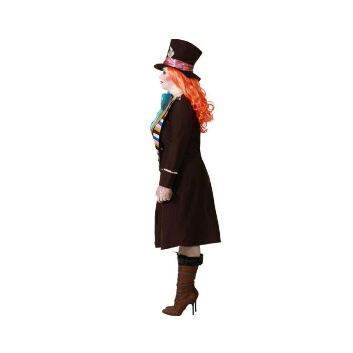 Disfraz Sombrerera Loca Marrón Mujer Adulto XXL Chaqueta Sombrero Accesorio Cuello Personajes de Cuento Polyester 1 Disfraz Sombrerera Loca Marrón Mujer Adulto XXL Chaqueta Sombrero Accesorio Cuello Personajes de Cuento Polyester 1