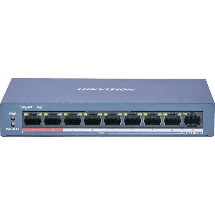 Hikvision Switch PoE 8 puertos Fast Ethernet no gestionable